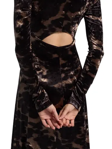 Nanushka Women's Jynx Velvet Cut Out Maxi Dress | Thumbnail 6
