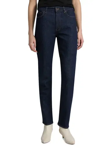 BLK DNM Women's High-Rise Silm-Straight Jeans - Blue Rinse - Size 30 | Thumbnail 3