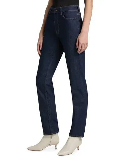 BLK DNM Women's High-Rise Silm-Straight Jeans - Blue Rinse - Size 30 | Thumbnail 4