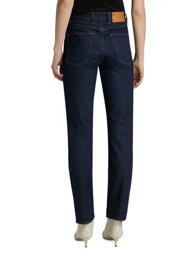 BLK DNM Women's High-Rise Silm-Straight Jeans - Blue Rinse - Size 30 | Thumbnail 5