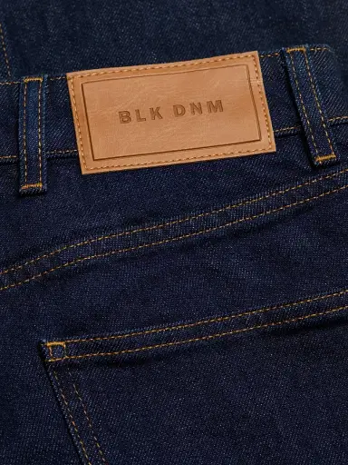 BLK DNM Women's High-Rise Silm-Straight Jeans - Blue Rinse - Size 30 | Thumbnail 7