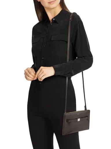 Toteme Women's Belted Leather Crossbody Bag - Bark | Thumbnail 2