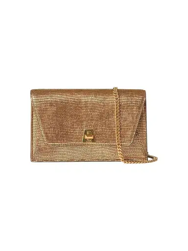 Akris Women's Anouk Lizard-Embossed Metallic Leather Convertible Clutch | Thumbnail 1 Akris Women's Anouk Lizard-Embossed Metallic Leather Convertible Clutch | Thumbnail 1