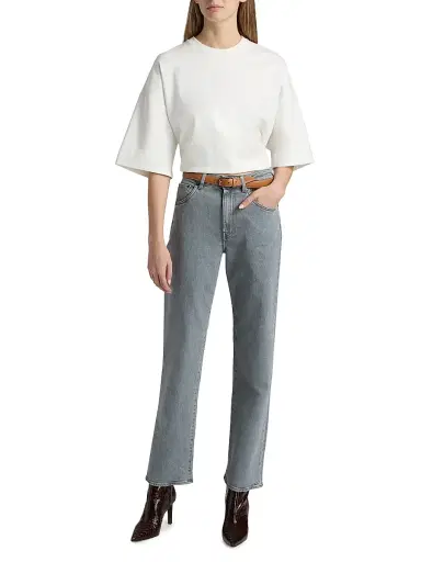BLK DNM Women's High-Rise Relaxed Jeans - Light Grey Tobacco - Size 31 | Thumbnail 2