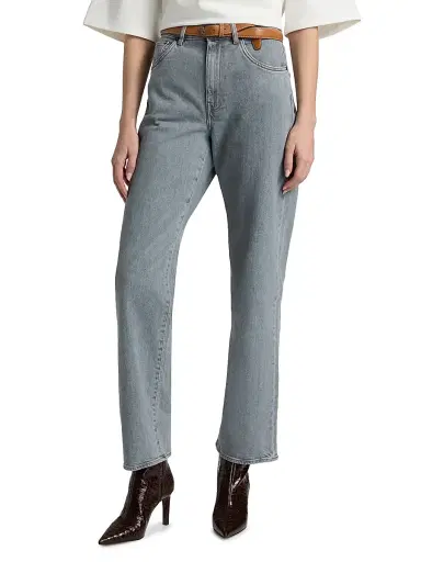 BLK DNM Women's High-Rise Relaxed Jeans - Light Grey Tobacco - Size 31 | Thumbnail 3