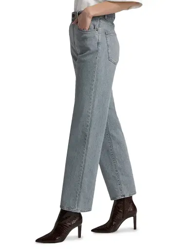 BLK DNM Women's High-Rise Relaxed Jeans - Light Grey Tobacco - Size 31 | Thumbnail 4