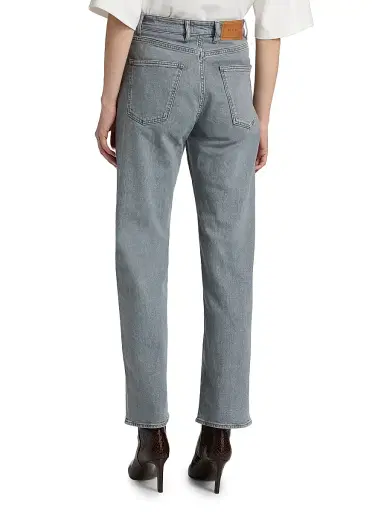 BLK DNM Women's High-Rise Relaxed Jeans - Light Grey Tobacco - Size 31 | Thumbnail 5