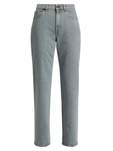 BLK DNM Women's High-Rise Relaxed Jeans - Light Grey Tobacco - Size 31 | Thumbnail 1