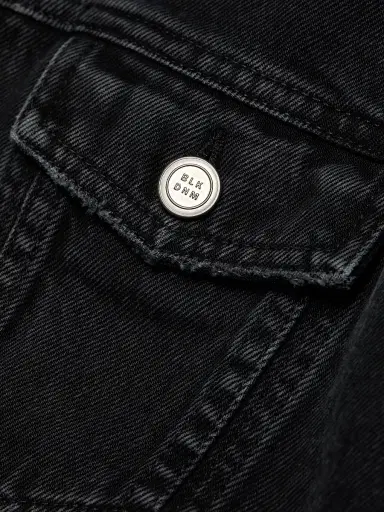 BLK DNM Women's Classic Denim Jacket - Dark Vintage Black - Size 6 | Thumbnail 7