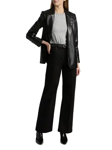 BLK DNM Women's High-Rise Wide-Leg Jeans - Black - Size 31 | Thumbnail 2