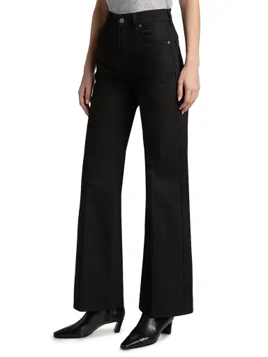 BLK DNM Women's High-Rise Wide-Leg Jeans - Black - Size 31 | Thumbnail 4