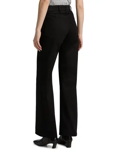 BLK DNM Women's High-Rise Wide-Leg Jeans - Black - Size 31 | Thumbnail 5