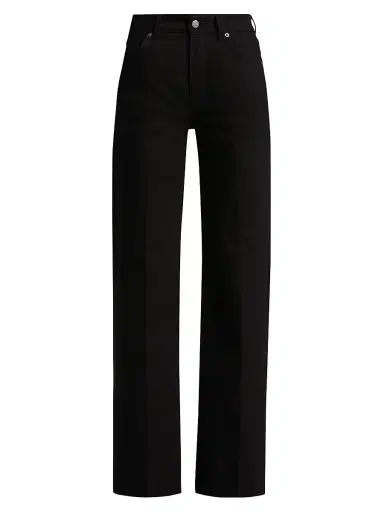 BLK DNM Women's High-Rise Wide-Leg Jeans - Black - Size 31 | Thumbnail 1