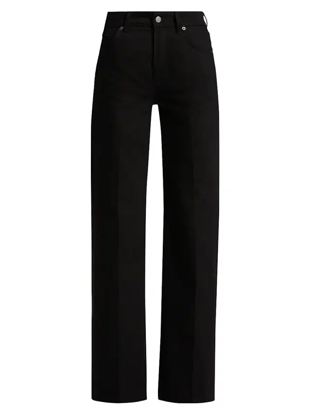 BLK DNM Women's High-Rise Wide-Leg Jeans - Black - Size 31