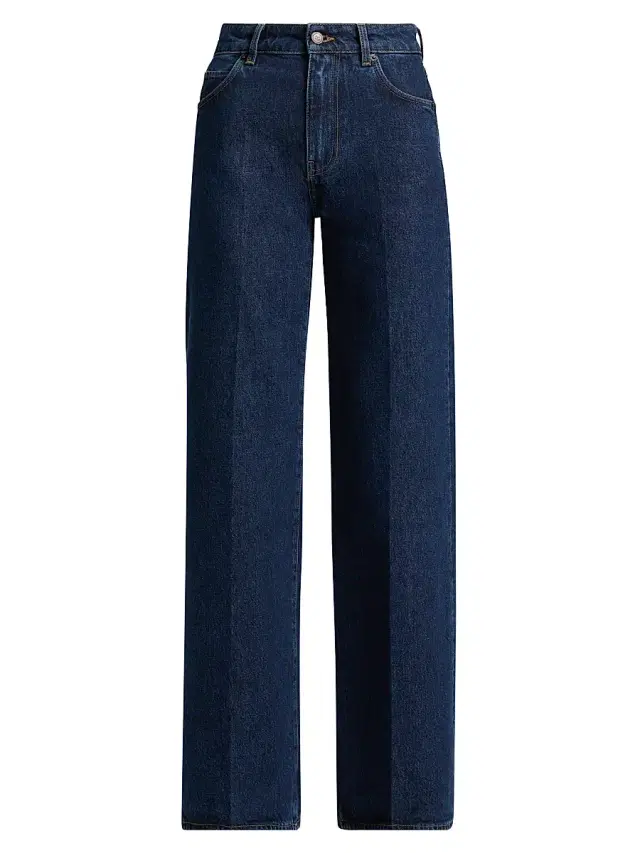 BLK DNM Women's High-Rise Wide-Leg Jeans - Clean Blue
