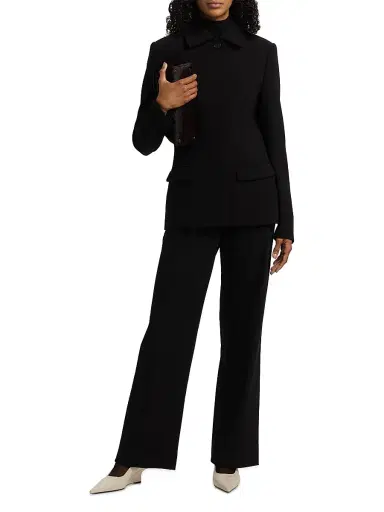 TOTEME Women's Cinched Pocket Jacket - Black | Thumbnail 2