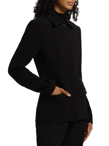 TOTEME Women's Cinched Pocket Jacket - Black | Thumbnail 4