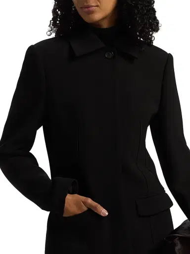 TOTEME Women's Cinched Pocket Jacket - Black | Thumbnail 6