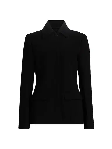 TOTEME Women's Cinched Pocket Jacket - Black | Thumbnail 1