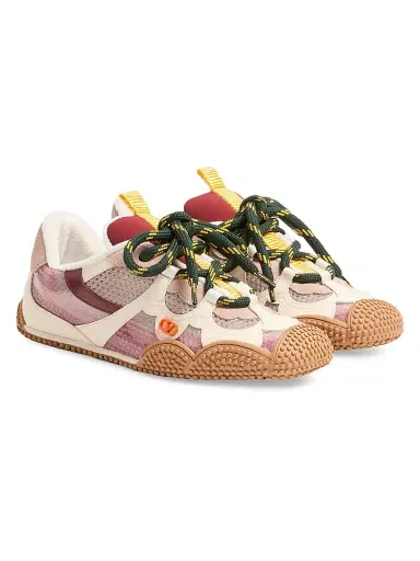 Valentino Garavani Women's Amphibia Sneakers in Rubberized Calfskin - Multicolor Pink - Size 5 | Thumbnail 2
