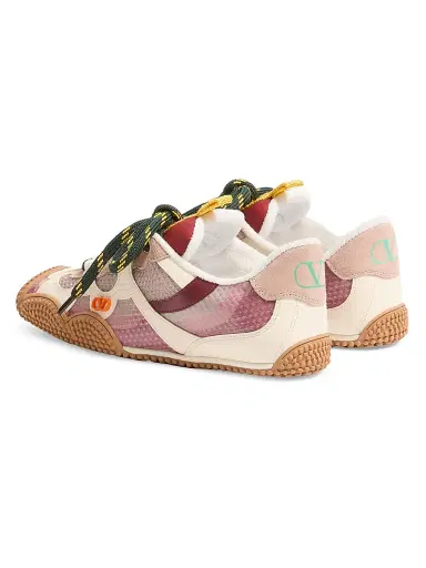 Valentino Garavani Women's Amphibia Sneakers in Rubberized Calfskin - Multicolor Pink - Size 5 | Thumbnail 3