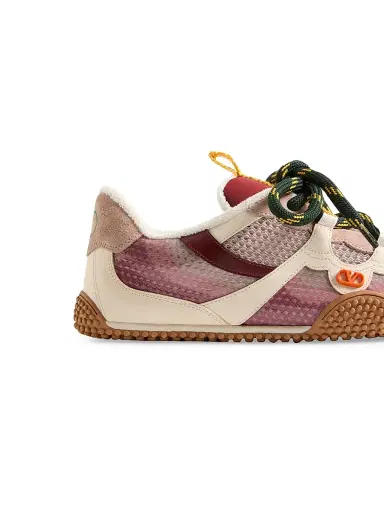 Valentino Garavani Women's Amphibia Sneakers in Rubberized Calfskin - Multicolor Pink - Size 5 | Thumbnail 6