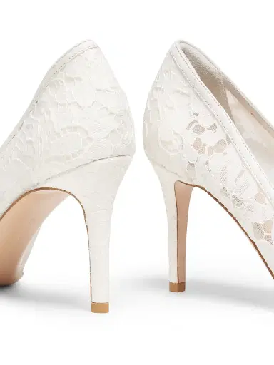 Gianvito Rossi Women's Claudia 85MM Lace Pumps - White - Size 11 | Thumbnail 3