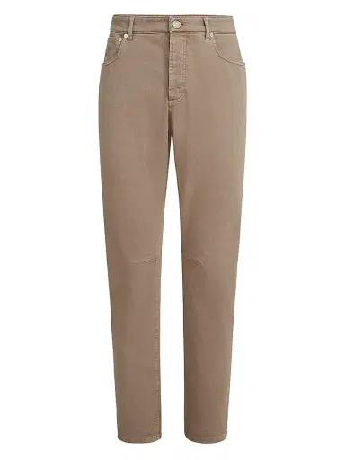 Brunello Cucinelli Men's Garment Dyed Five Pocket Jeans in Comfort Denim | Thumbnail 1