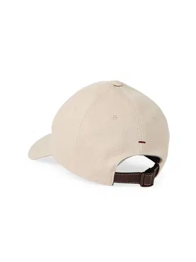 Brunello Cucinelli Men's Garment Dyed Twisted Cotton Gabardine Baseball Cap - Beige | Thumbnail 2 Brunello Cucinelli Men's Garment Dyed Twisted Cotton Gabardine Baseball Cap - Beige | Thumbnail 2