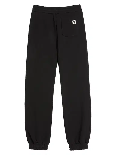 Valentino Garavani Men's Cotton Jogging Pants with Chez Patch - Black | Thumbnail 2