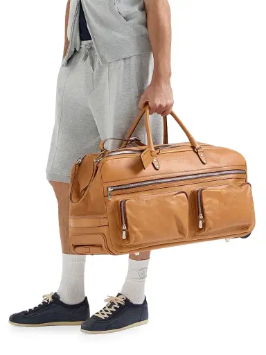 Brunello Cucinelli Men's Cowhide Trolley Bag | Thumbnail 2 Brunello Cucinelli Men's Cowhide Trolley Bag | Thumbnail 2