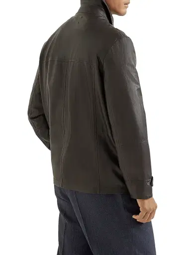 Brunello Cucinelli Men's Calfskin Unlined Field Jacket - Chocolate - Size XXXL | Thumbnail 3 Brunello Cucinelli Men's Calfskin Unlined Field Jacket - Chocolate - Size XXXL | Thumbnail 3