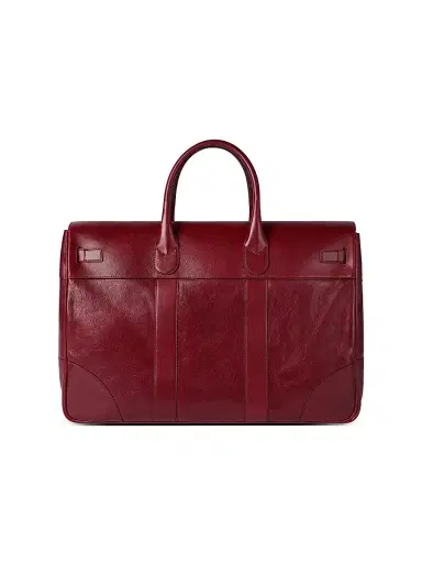Brunello Cucinelli Men's Burnished Calfskin Country Bag - Terracotta | Thumbnail 3