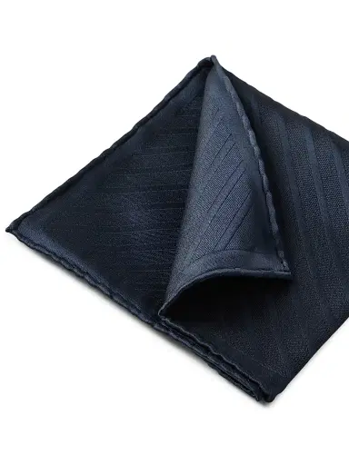 Brunello Cucinelli Men's Regimental Stripe Silk Pocket Square | Thumbnail 3 Brunello Cucinelli Men's Regimental Stripe Silk Pocket Square | Thumbnail 3