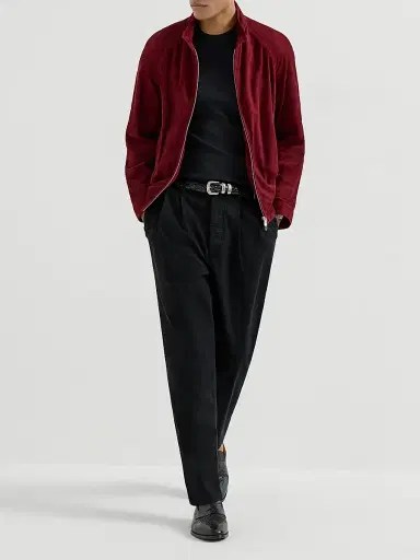 Brunello Cucinelli Men's Stretch Cotton and Modal Ribbed Jersey Crewneck T-Shirt - Black - Size Small | Thumbnail 6