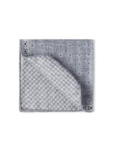 Brunello Cucinelli Men's Silk Ethnic Patterned Pocket Square | Thumbnail 1