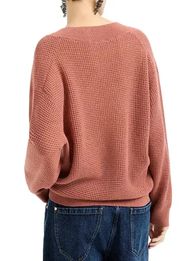Brunello Cucinelli Women's Cashmere Net Sweater - Orange - Size XXXL | Thumbnail 3 Brunello Cucinelli Women's Cashmere Net Sweater - Orange - Size XXXL | Thumbnail 3