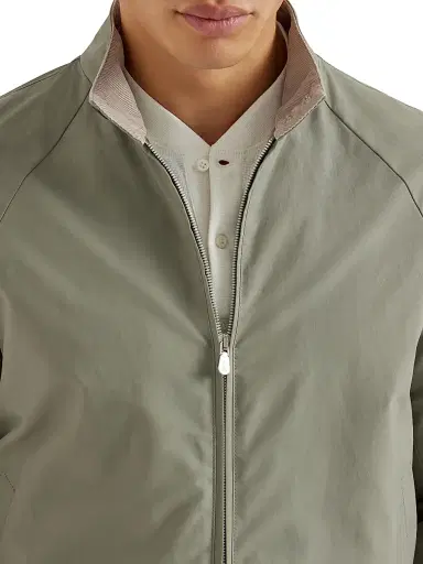 Brunello Cucinelli Men's Water Resistant Techno Cotton Gabardine Outerwear Jacket | Thumbnail 4 Brunello Cucinelli Men's Water Resistant Techno Cotton Gabardine Outerwear Jacket | Thumbnail 4