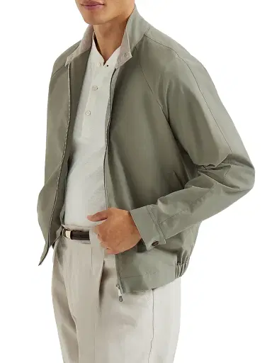 Brunello Cucinelli Men's Water Resistant Techno Cotton Gabardine Outerwear Jacket | Thumbnail 5 Brunello Cucinelli Men's Water Resistant Techno Cotton Gabardine Outerwear Jacket | Thumbnail 5