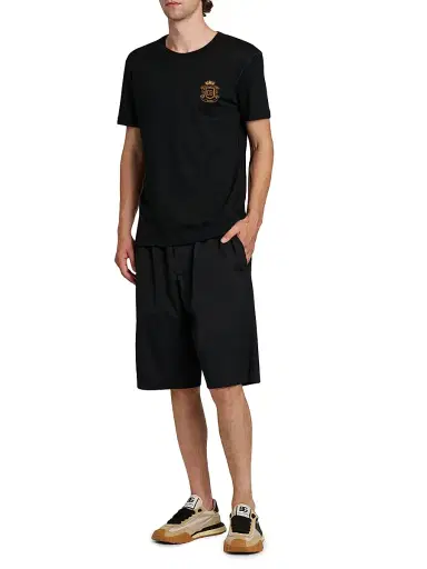 Dolce & Gabbana Men's Logo Cotton T-Shirt - Nero - Size 46 | Thumbnail 2 Dolce & Gabbana Men's Logo Cotton T-Shirt - Nero - Size 46 | Thumbnail 2