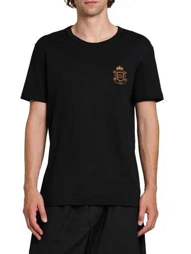 Dolce & Gabbana Men's Logo Cotton T-Shirt - Nero - Size 46 | Thumbnail 3 Dolce & Gabbana Men's Logo Cotton T-Shirt - Nero - Size 46 | Thumbnail 3