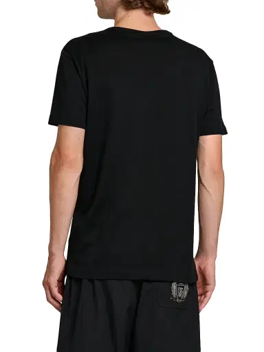 Dolce & Gabbana Men's Logo Cotton T-Shirt - Nero - Size 46 | Thumbnail 5 Dolce & Gabbana Men's Logo Cotton T-Shirt - Nero - Size 46 | Thumbnail 5
