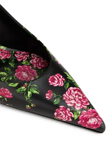 Dolce & Gabbana Women's Floral Leather Slingback Pumps | Thumbnail 6 Dolce & Gabbana Women's Floral Leather Slingback Pumps | Thumbnail 6