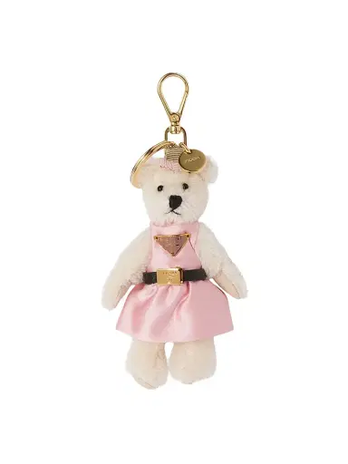 Prada Women's Teddy Keychain Charm - White | Thumbnail 1 Prada Women's Teddy Keychain Charm - White | Thumbnail 1