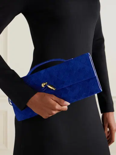 Bottega Veneta Andiamo Long Intrecciato Suede Clutch | Thumbnail 2 Bottega Veneta Andiamo Long Intrecciato Suede Clutch | Thumbnail 2