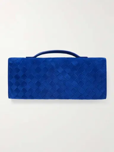 Bottega Veneta Andiamo Long Intrecciato Suede Clutch | Thumbnail 3 Bottega Veneta Andiamo Long Intrecciato Suede Clutch | Thumbnail 3