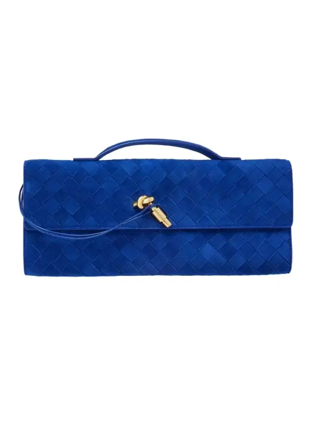 Andiamo Long Intrecciato Suede Clutch