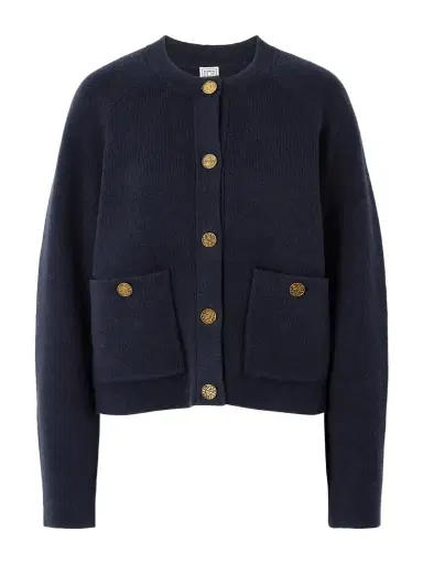 TOTEME Ribbed Wool-blend Cardigan | Thumbnail 1 TOTEME Ribbed Wool-blend Cardigan | Thumbnail 1