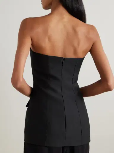 TOTEME Strapless Wool And Silk-blend Bustier Top | Thumbnail 3