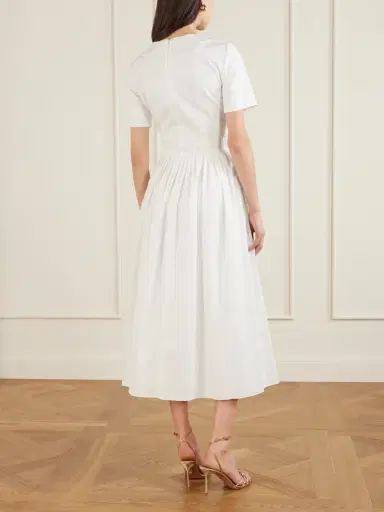 Oscar de la Renta Belted Floral-print Cotton-blend Poplin Midi Dress | Thumbnail 3 Oscar de la Renta Belted Floral-print Cotton-blend Poplin Midi Dress | Thumbnail 3